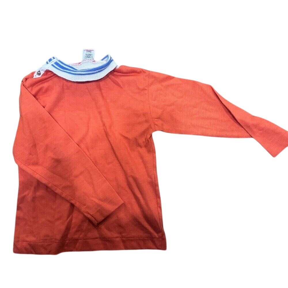 Vintage Orange Kids Long Sleeve Shirt